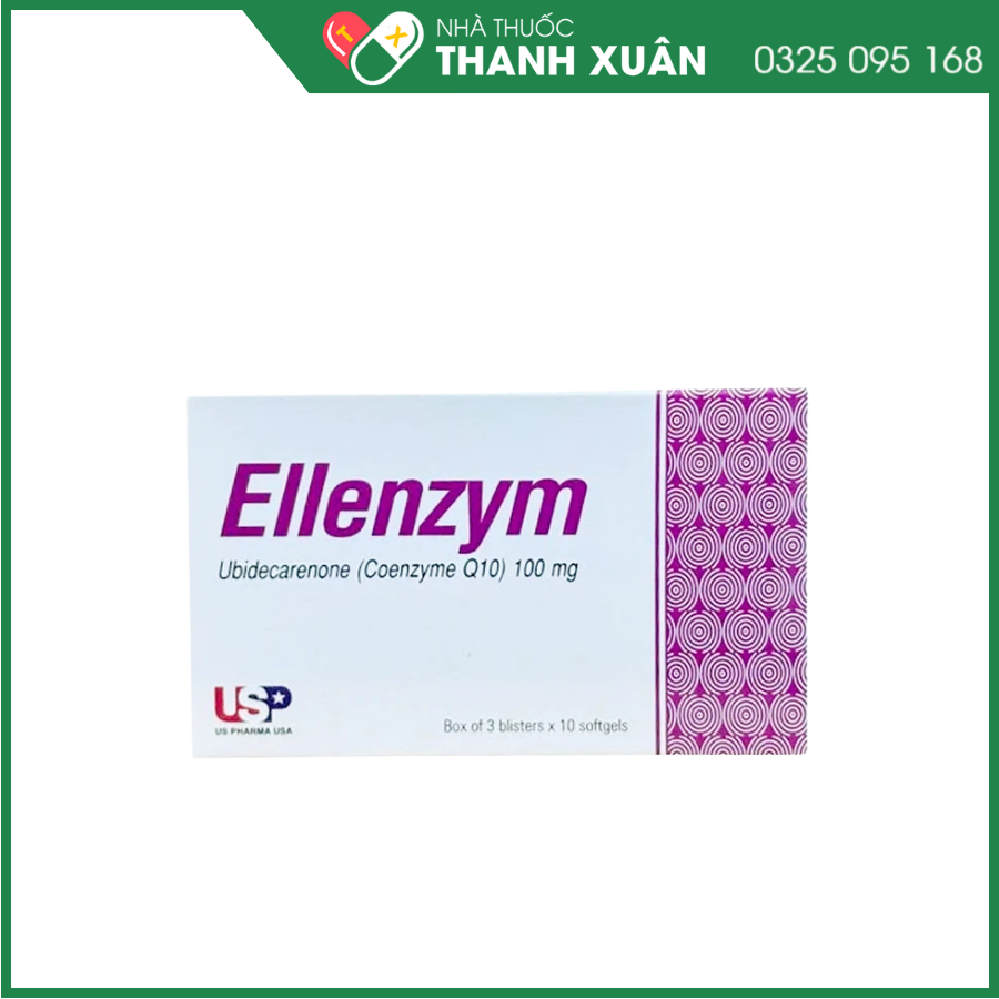 Ellenzym 100mg dự phòng và điều trị thiếu coenzyme Q10